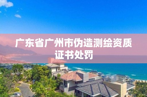 廣東省廣州市偽造測繪資質證書處罰