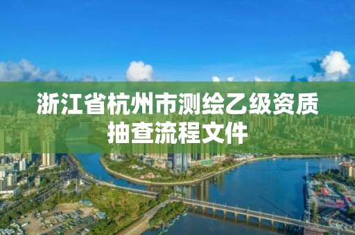 浙江省杭州市測繪乙級資質抽查流程文件