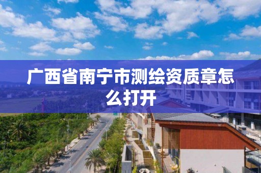 廣西省南寧市測繪資質章怎么打開