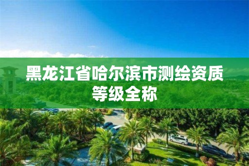 黑龍江省哈爾濱市測繪資質等級全稱