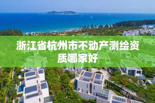 浙江省杭州市不動產測繪資質哪家好