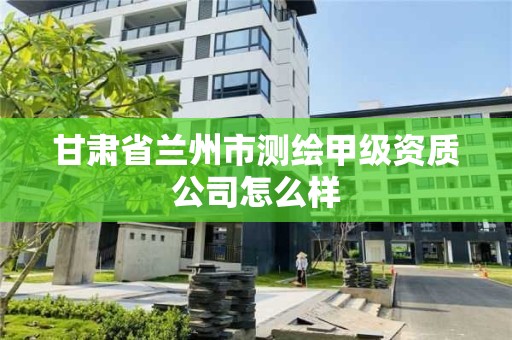 甘肅省蘭州市測繪甲級資質公司怎么樣