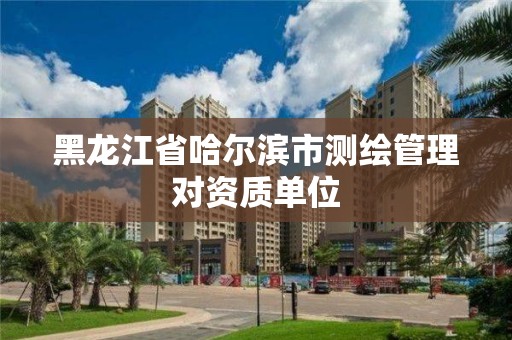 黑龍江省哈爾濱市測繪管理對資質(zhì)單位