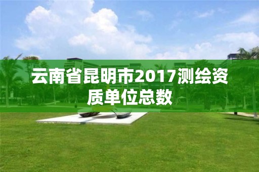 云南省昆明市2017測(cè)繪資質(zhì)單位總數(shù)