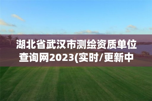 湖北省武漢市測繪資質單位查詢網2023(實時/更新中)