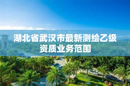 湖北省武漢市最新測繪乙級資質(zhì)業(yè)務(wù)范圍