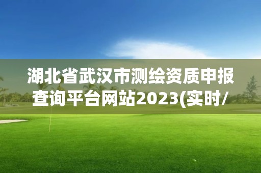 湖北省武漢市測繪資質申報查詢平臺網站2023(實時/更新中)