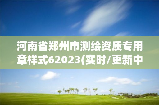 河南省鄭州市測繪資質專用章樣式62023(實時/更新中)