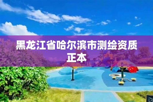 黑龍江省哈爾濱市測繪資質正本