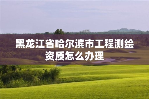 黑龍江省哈爾濱市工程測繪資質怎么辦理