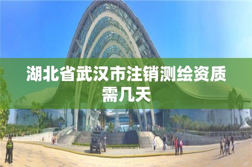 湖北省武漢市注銷測繪資質需幾天