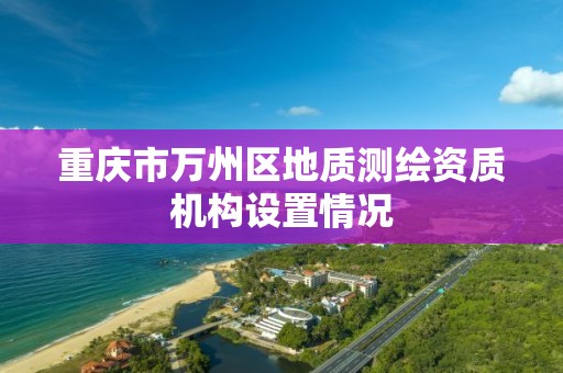 重慶市萬州區地質測繪資質機構設置情況