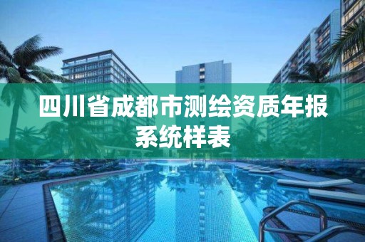 四川省成都市測繪資質年報系統樣表