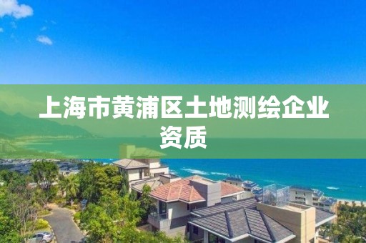 上海市黃浦區土地測繪企業資質