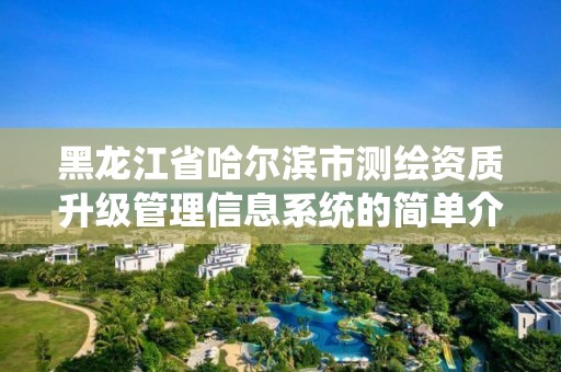 黑龍江省哈爾濱市測繪資質升級管理信息系統的簡單介紹