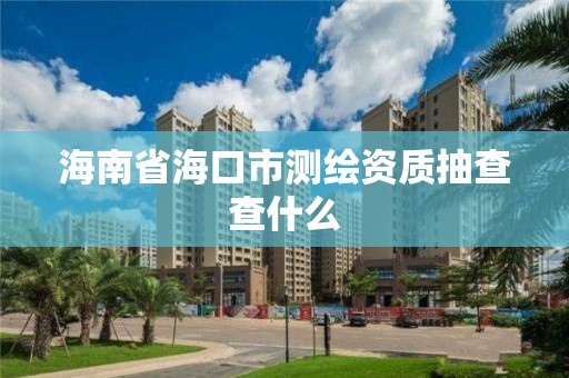 海南省海口市測繪資質(zhì)抽查查什么