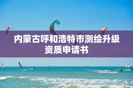 內蒙古呼和浩特市測繪升級資質申請書