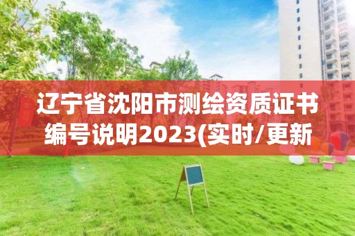 遼寧省沈陽市測繪資質證書編號說明2023(實時/更新中)