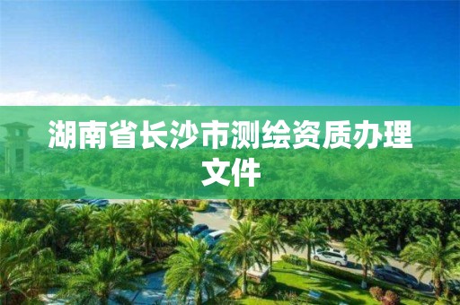 湖南省長沙市測繪資質辦理文件