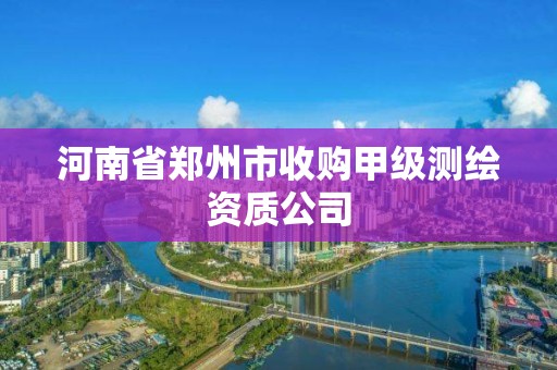 河南省鄭州市收購甲級測繪資質(zhì)公司