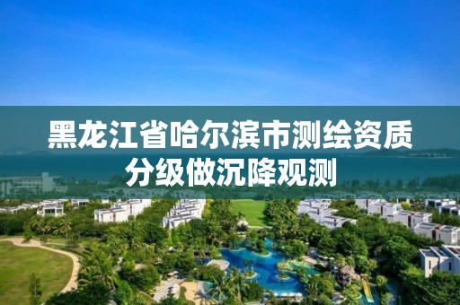 黑龍江省哈爾濱市測(cè)繪資質(zhì)分級(jí)做沉降觀測(cè)