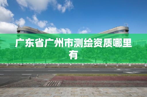 廣東省廣州市測繪資質哪里有