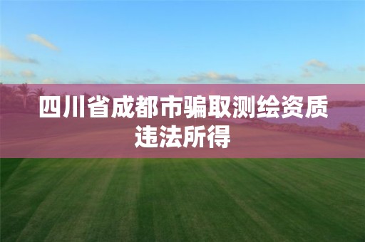 四川省成都市騙取測繪資質違法所得