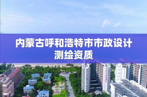 內蒙古呼和浩特市市政設計測繪資質