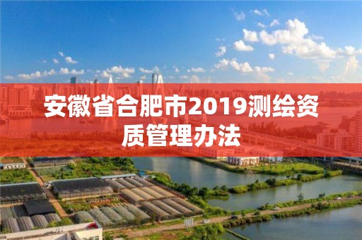 安徽省合肥市2019測繪資質管理辦法