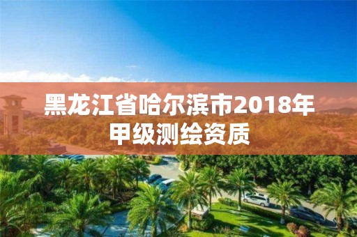 黑龍江省哈爾濱市2018年甲級測繪資質(zhì)