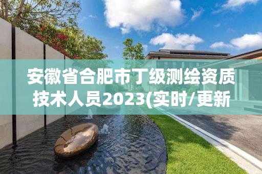 安徽省合肥市丁級測繪資質技術人員2023(實時/更新中)