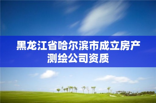 黑龍江省哈爾濱市成立房產測繪公司資質