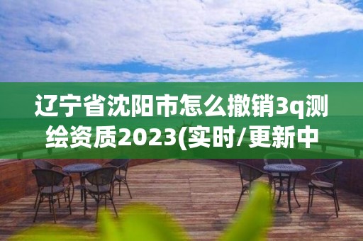 遼寧省沈陽市怎么撤銷3q測繪資質2023(實時/更新中)