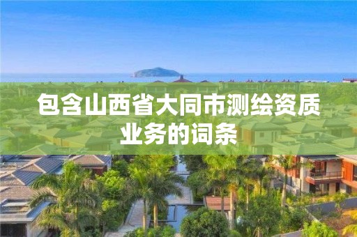 包含山西省大同市測繪資質業務的詞條