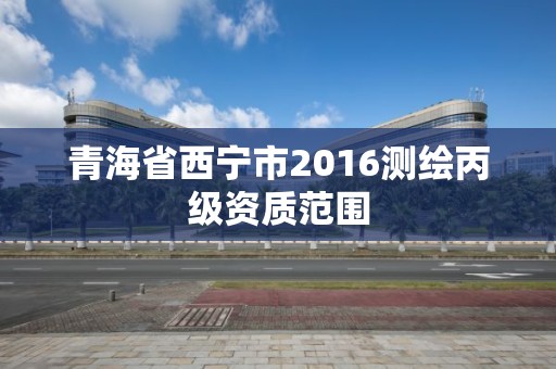 青海省西寧市2016測繪丙級資質范圍