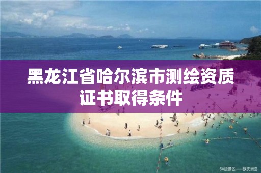 黑龍江省哈爾濱市測繪資質(zhì)證書取得條件