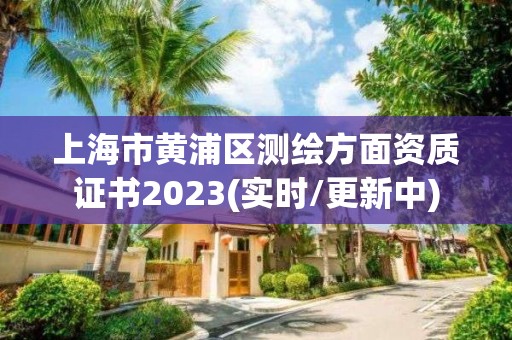 上海市黃浦區測繪方面資質證書2023(實時/更新中)