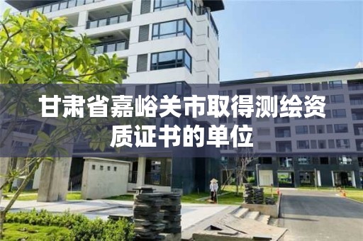 甘肅省嘉峪關市取得測繪資質證書的單位