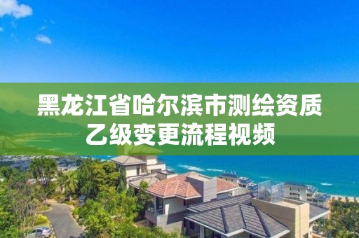 黑龍江省哈爾濱市測繪資質乙級變更流程視頻