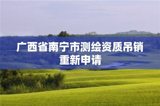 廣西省南寧市測(cè)繪資質(zhì)吊銷(xiāo)重新申請(qǐng)