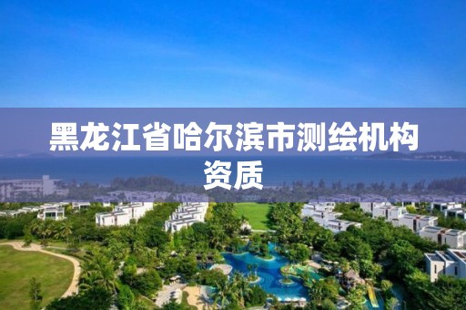 黑龍江省哈爾濱市測繪機構(gòu)資質(zhì)