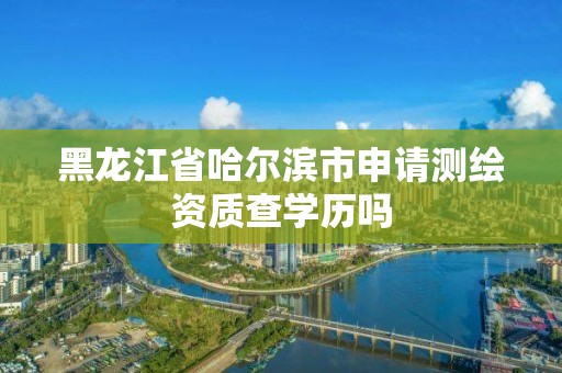 黑龍江省哈爾濱市申請測繪資質查學歷嗎