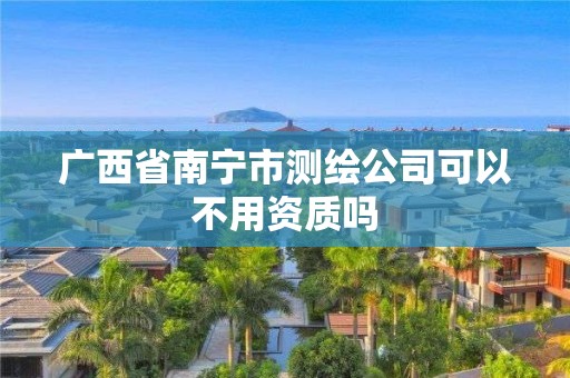 廣西省南寧市測繪公司可以不用資質嗎