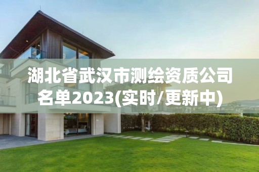 湖北省武漢市測繪資質公司名單2023(實時/更新中)