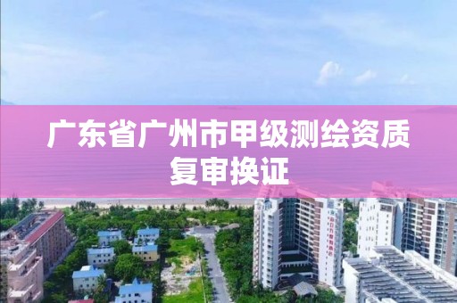 廣東省廣州市甲級測繪資質復審換證