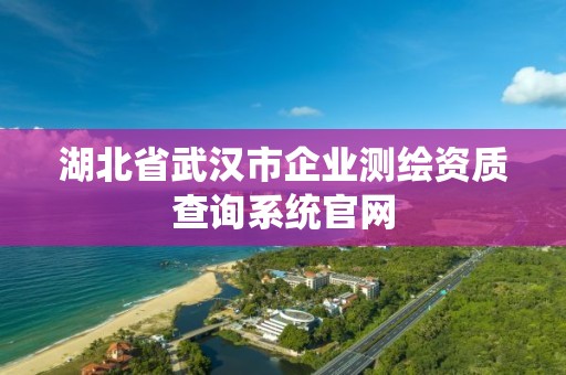 湖北省武漢市企業測繪資質查詢系統官網