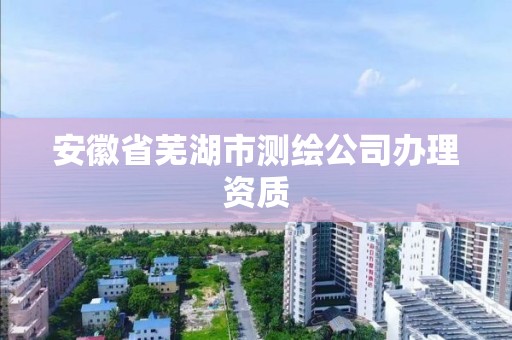 安徽省蕪湖市測繪公司辦理資質