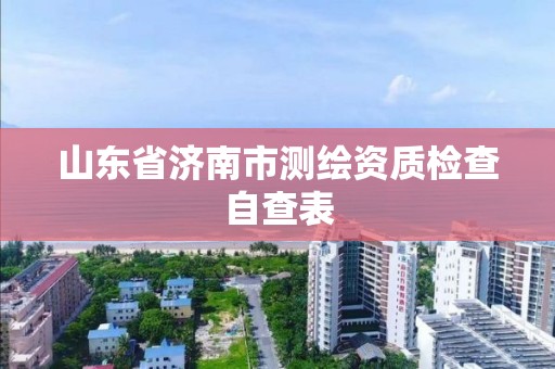 山東省濟南市測繪資質檢查自查表