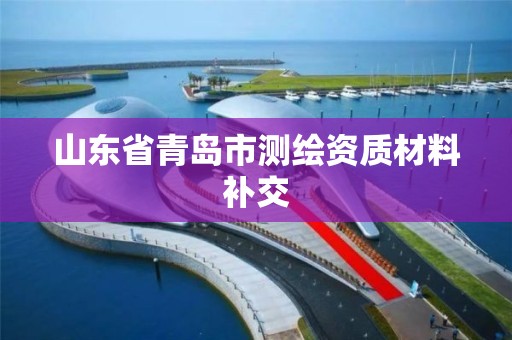 山東省青島市測繪資質材料補交