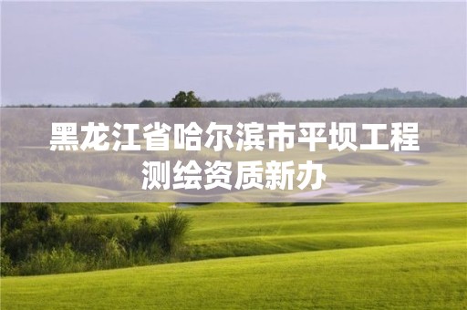 黑龍江省哈爾濱市平壩工程測繪資質新辦